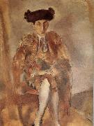 Jules Pascin Portrait of  FeleXidehabao wearing matador-s dress oil painting artist